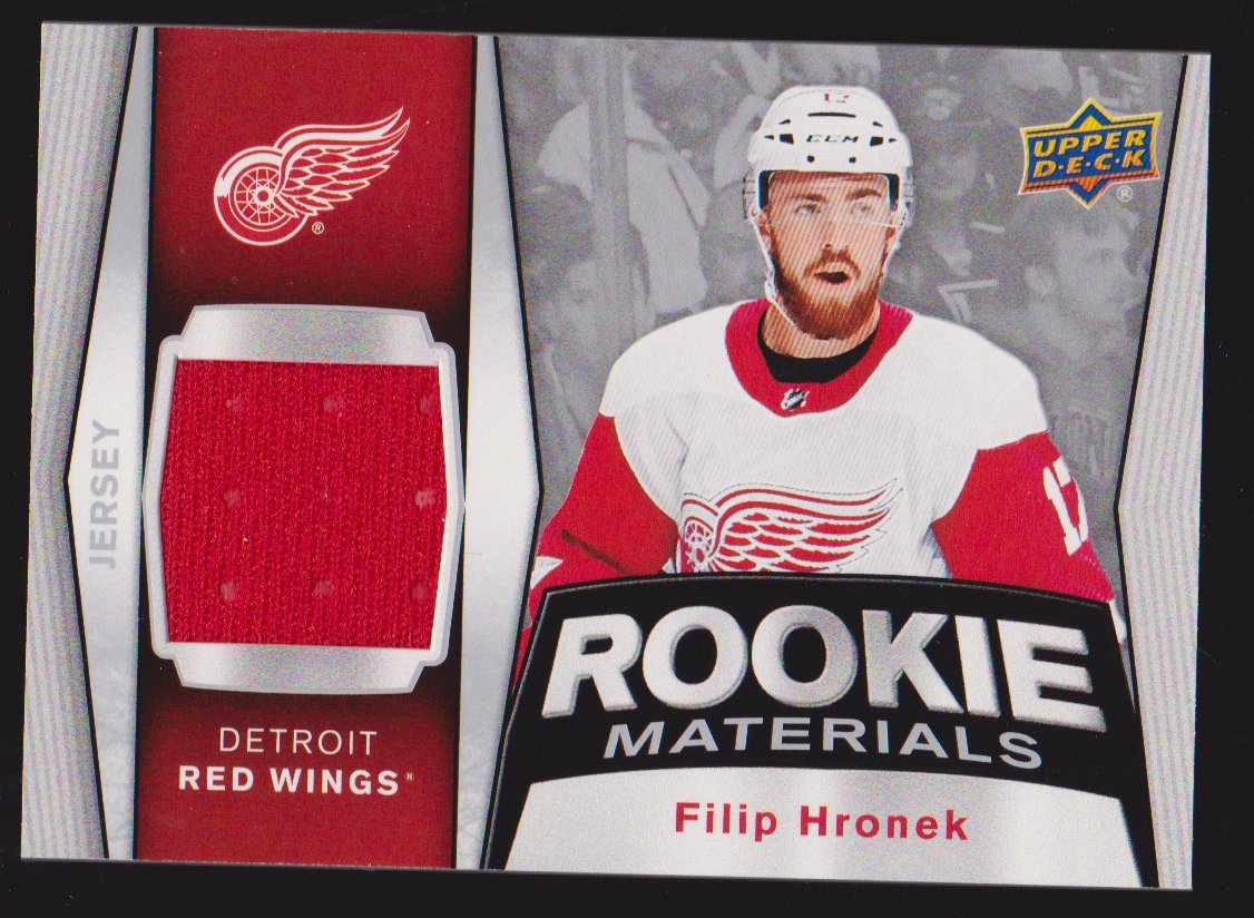 2018-19 Upper Deck Rookie Materials #RMFH Filip Hronek RC (image for) 2018-19 Upper Deck Rookie Materials #RMFH Filip Hronek RC
